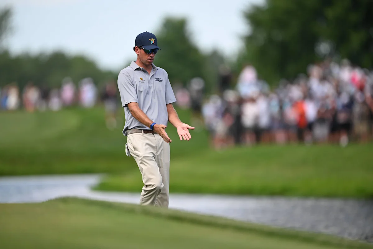 Ben Kohles reacting on the course at the John Deere Classic